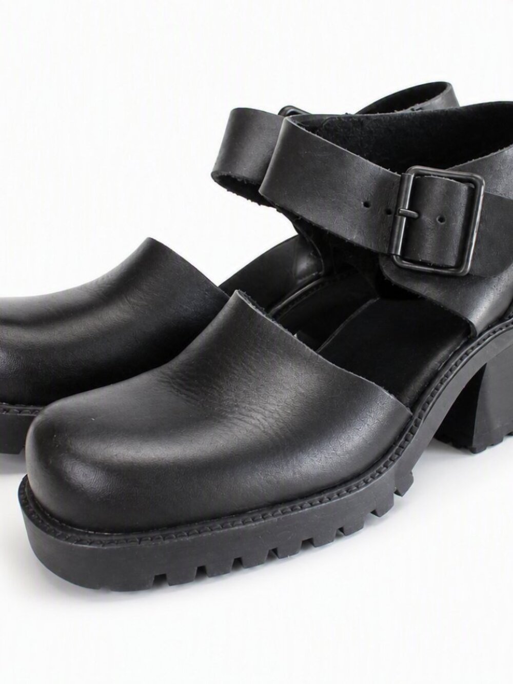 Euro Club Black Chunky Mary Jane Shoes – 2.5” Block Heel – Women’s 5.5 – Vintage